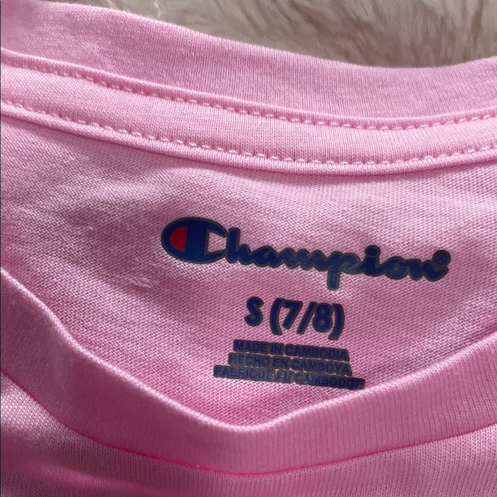 Champion Kids Pink T-Shirt size 7/8 nwot - Picture 2 of 4